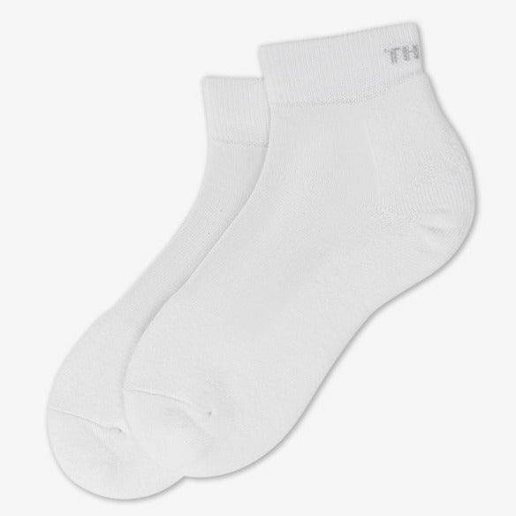 Thorlo Unisex Pickleball Socks - Light Cushion Ankle Socks for Men & Women - Breathable Athletic Socks for Pickleball, Tennis & Running - White (Perfect for Sports & Active Lifestyle)