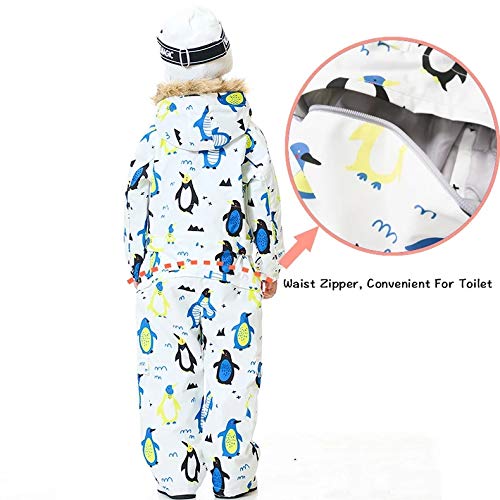 Kids' Waterproof Snowsuit - Winter One-Piece Ski Suit for Boys & Girls | Warm Snowboarding Overalls for Outdoor Play & Cold Weather Activities