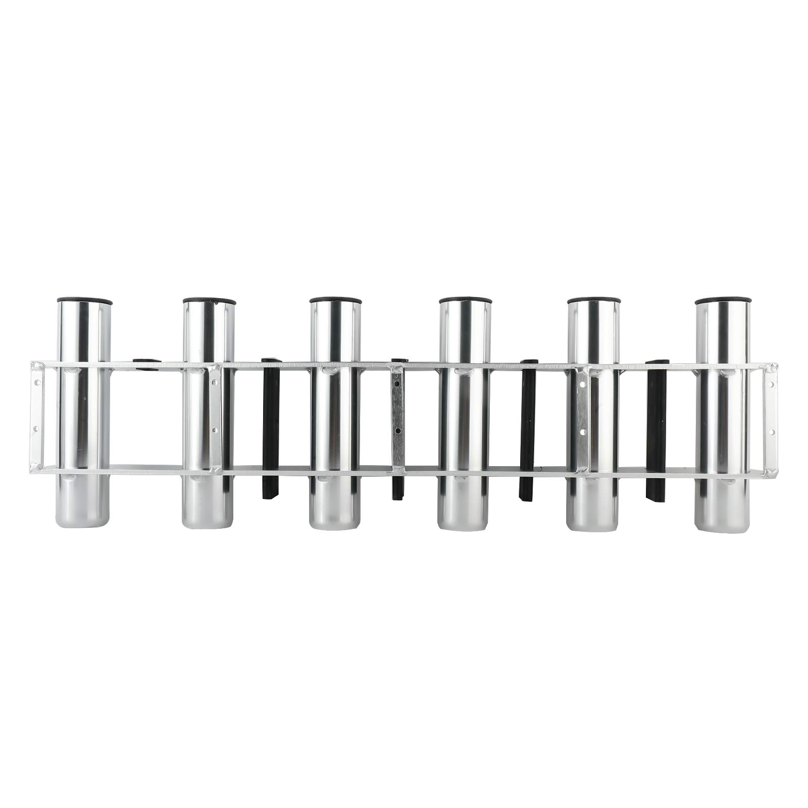 **Amarine Made 6-Tube Tackle Rack Fishing Rod Holder – Durable Aluminum Wall or Side Mount Pole Rack for Boats, Yachts & RVs – Perfect for Organizing Fishing Gear Onboard or at Home**