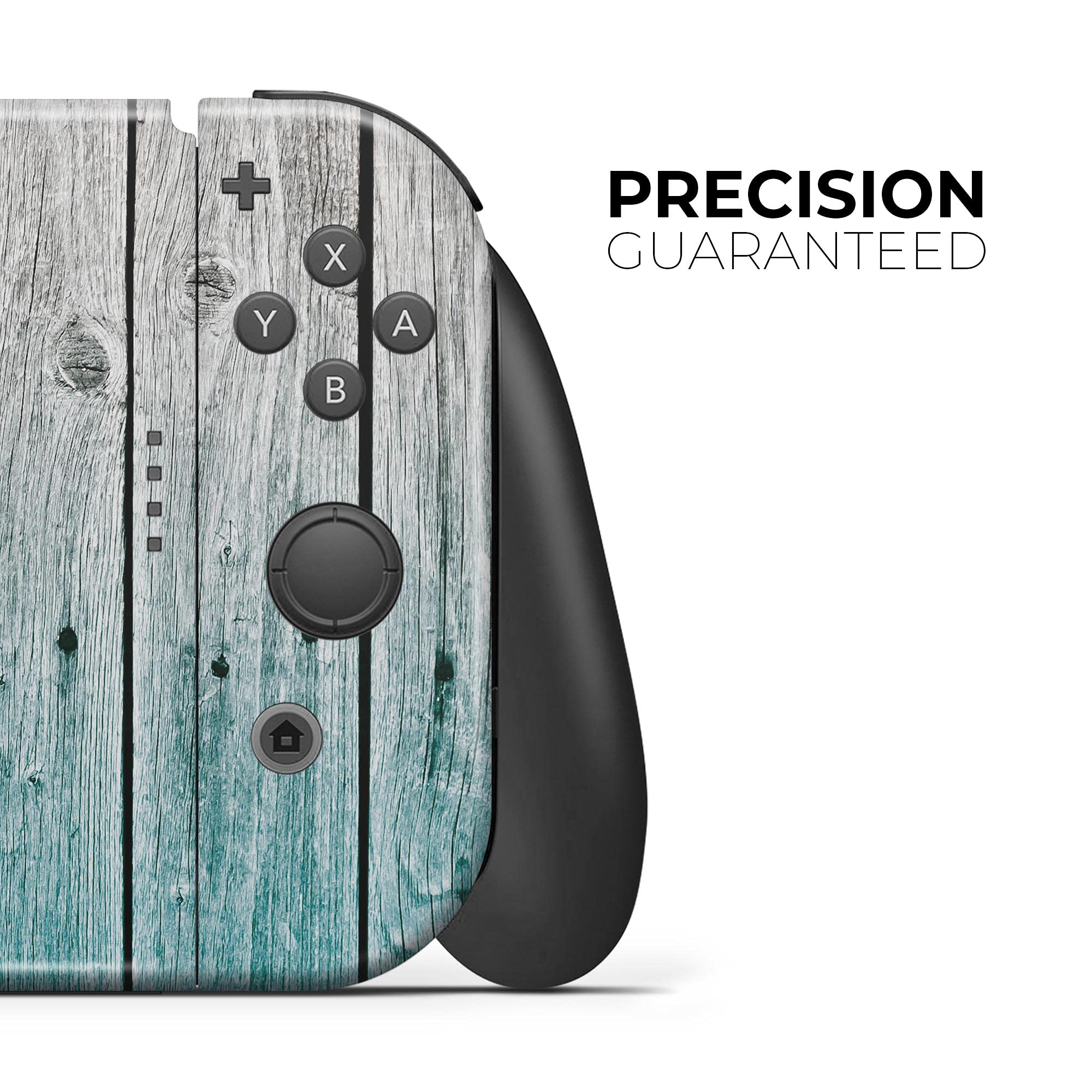 Nintendo Switch Dock Skin Decal - Scratch-Resistant Removable Vinyl Wrap Cover - Trendy Teal to White Aged Wood Planks Design - Perfect for Gaming Setup & Home Decor