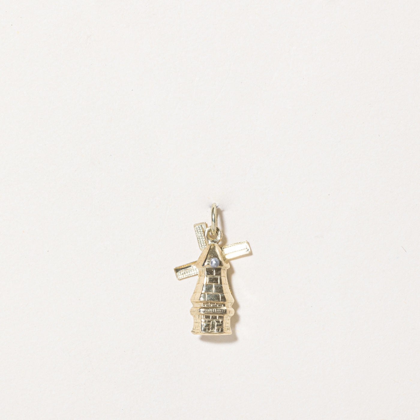 14K Yellow Gold Windmill Charm Pendant Necklace - Dainty & Elegant Jewelry Gift for Women - Perfect for Everyday Wear, Special Occasions & Travel Souvenirs