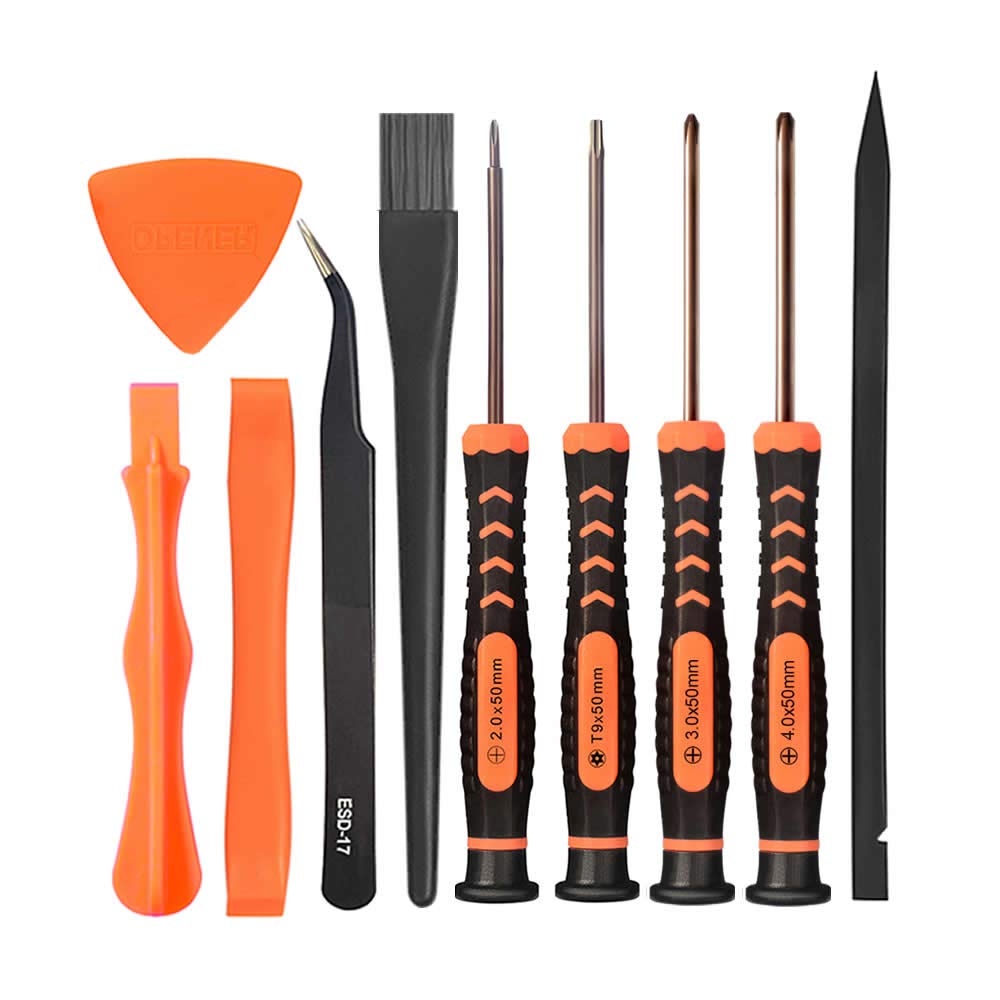 TECKMAN TR9 Torx Security & PH00 PH0 PH1 Phillips Screwdriver Set - Professional Cleaning & Repair Tool Kit for PS4 PS5 Controllers & Consoles - Perfect for Playstation Maintenance, Dust Removal & DIY Repairs at Home