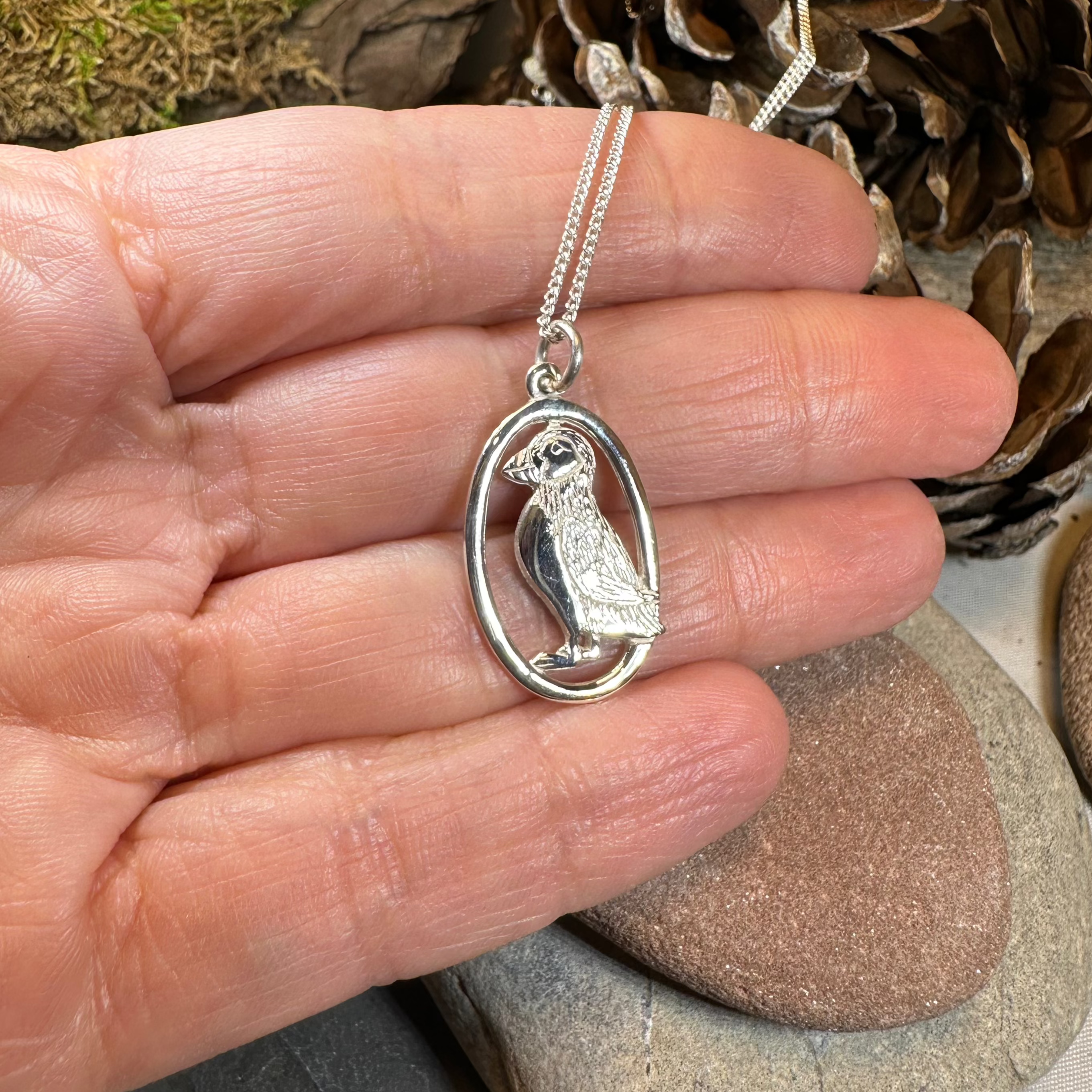 Buthaid Puffin Necklace - Elegant Handmade Bird Pendant Jewelry for Women - Perfect Gift for Nature Lovers, Birthday & Anniversary - Wear to Beach Vacations, Outdoor Adventures & Casual Outings