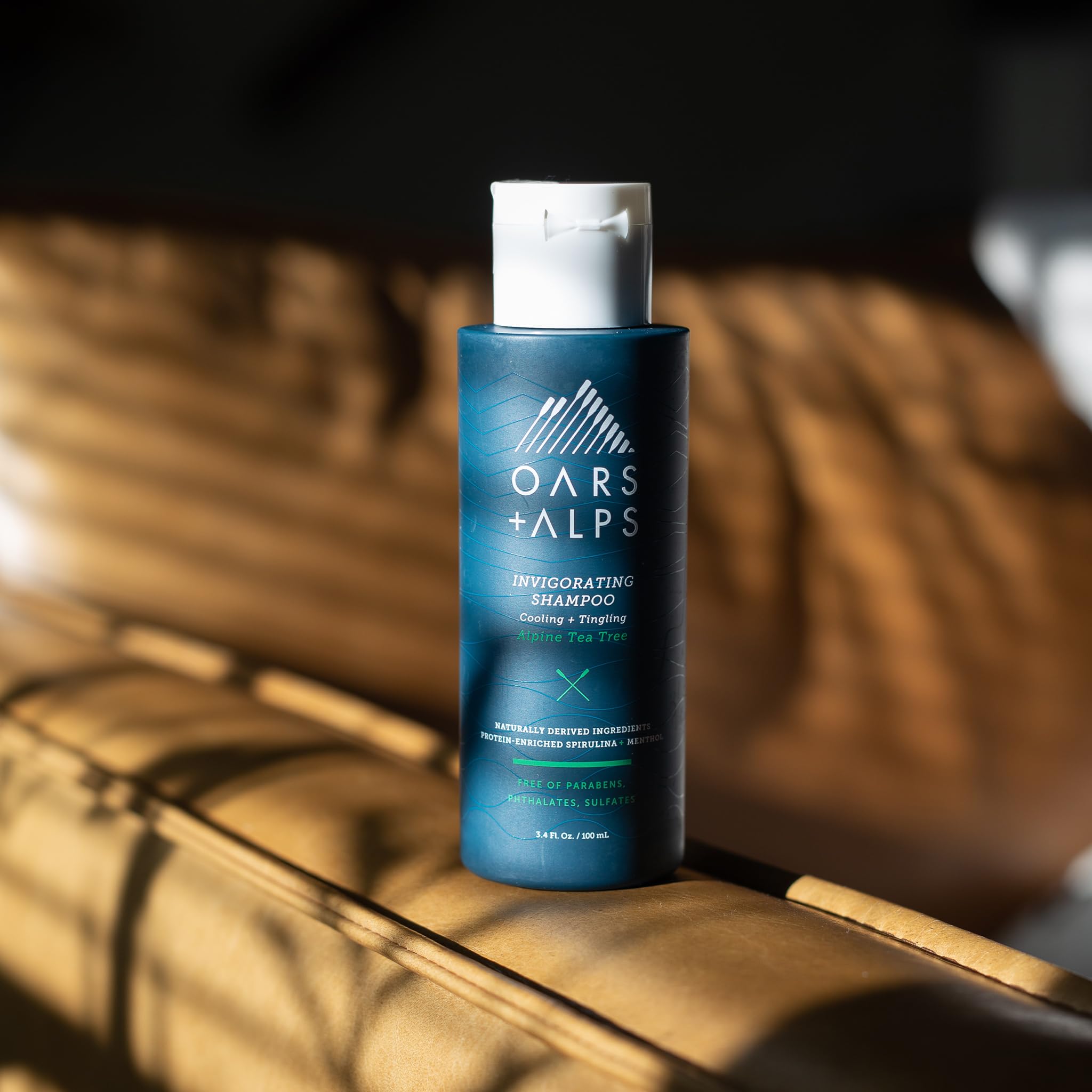 Oars + Alps Sulfate-Free Men's Shampoo and Conditioner Set with Witch Hazel & Tea Tree Oil - Alpine Tea Tree Scent - Travel Size 3.4oz Each - Perfect for Gym, Travel & Daily Hair Care