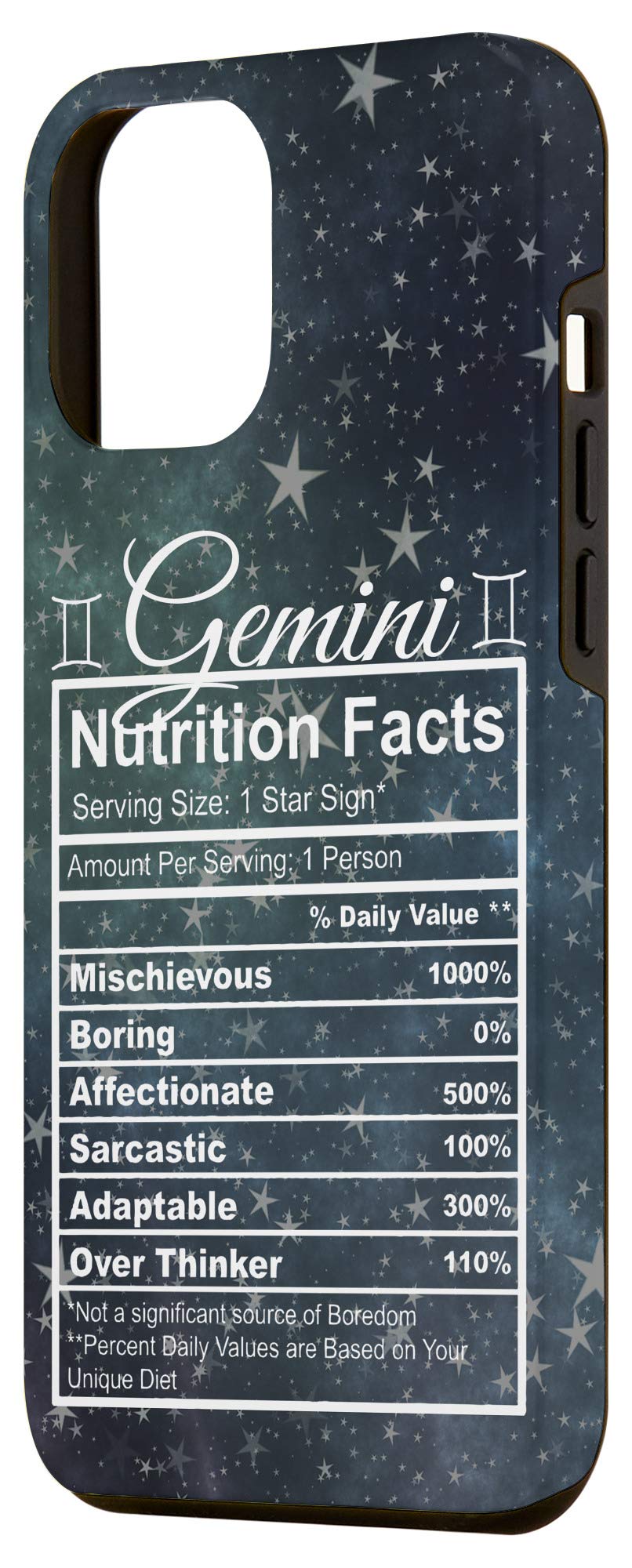 iPhone 12 Pro Max Case - Gemini Dark Zodiac Design for Astrology Lovers | Durable Protective Cover for Daily Use, Gift for Star Sign Enthusiasts