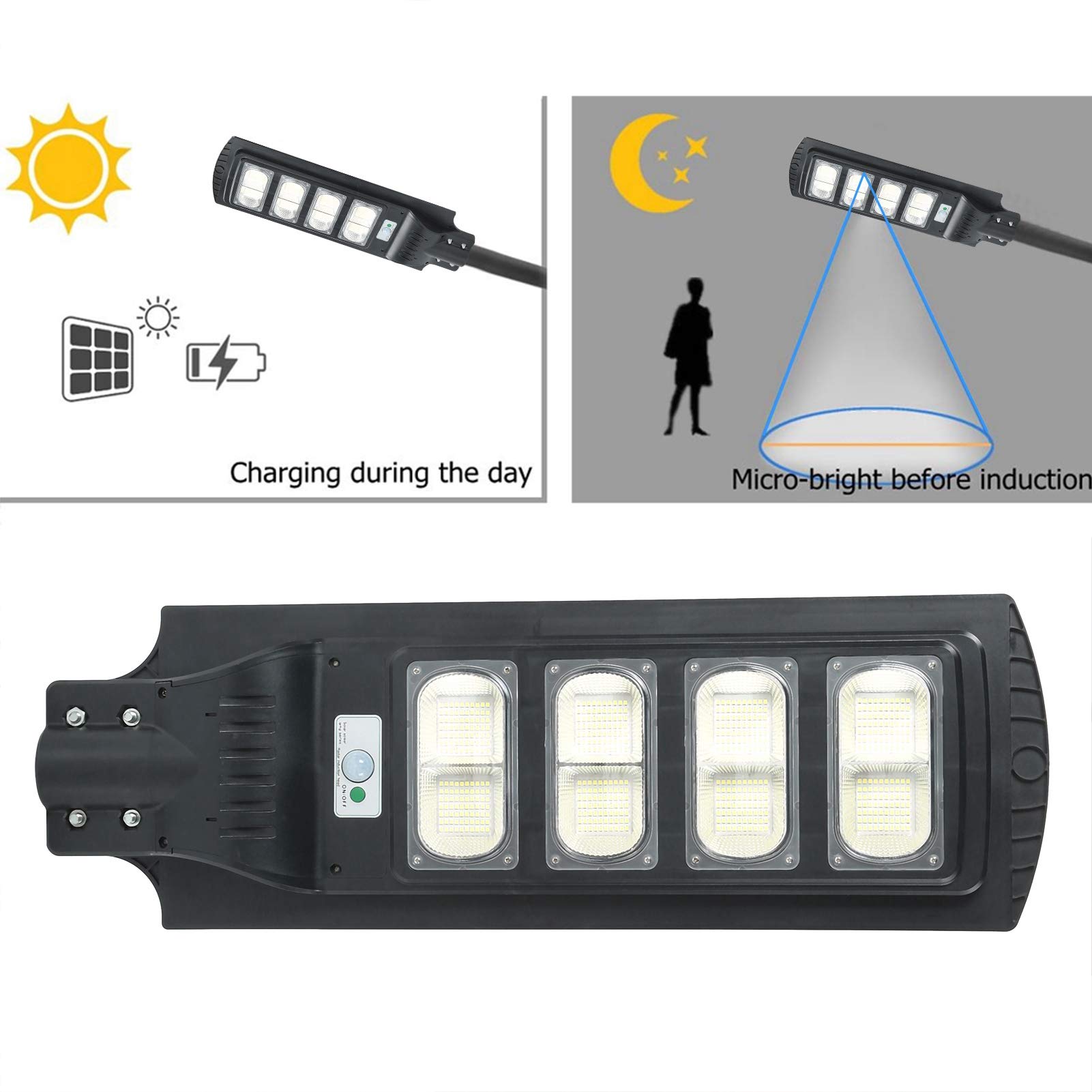 230W Solar Street Lamp with 560 LED Lights - Outdoor Solar Powered Lighting for Parks, Squares, and Pathways | Energy-Efficient Landscape Lighting Solution