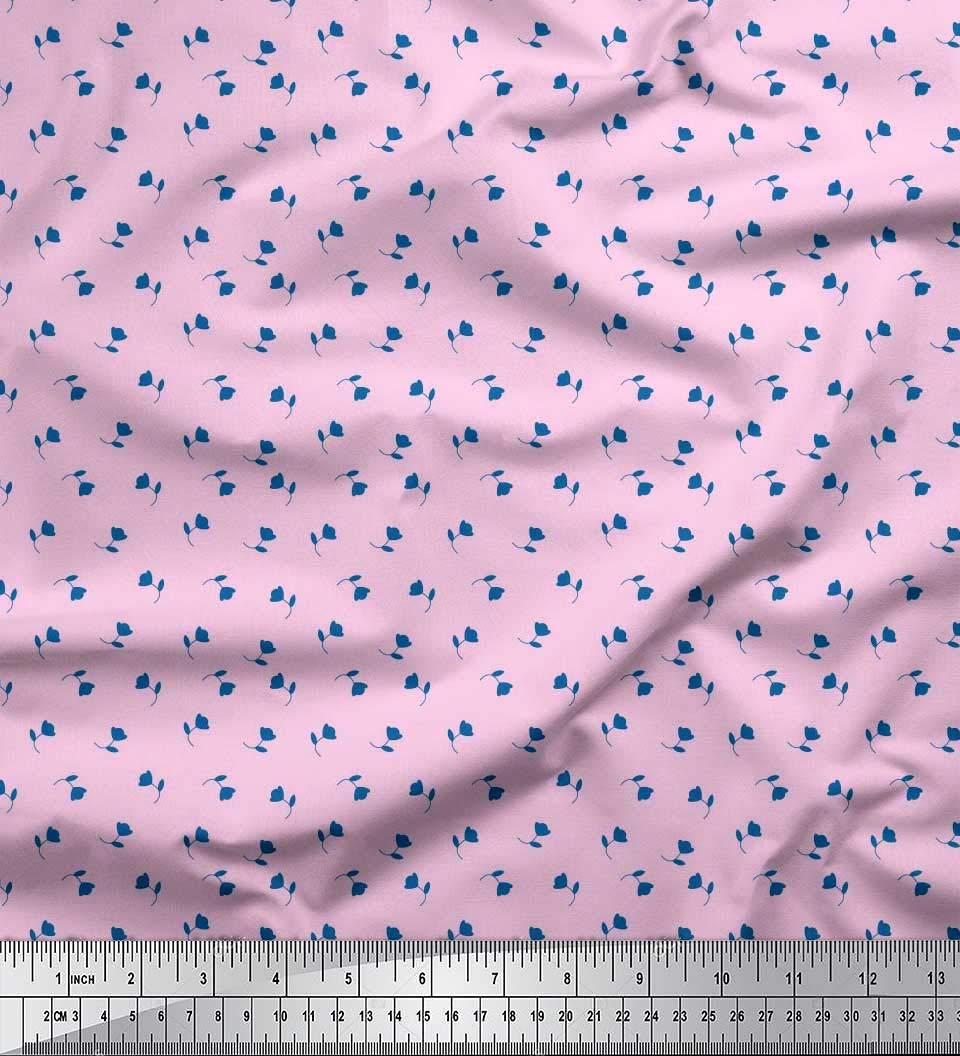Soimoi Moss Georgette Brown Fabric by The Yard - 42 Inch Wide Printed Fabric with Leaves & Floral Motifs for Dresses, Blouses, Scarves & DIY Crafts - Artistic Shirting Material for Fashion Designers
