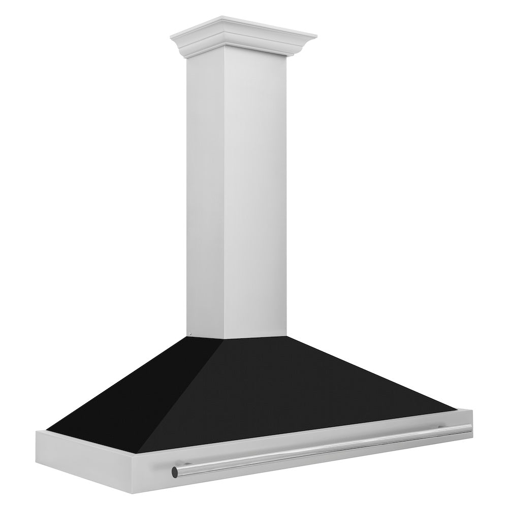 ZLINE 48 Inch Convertible Stainless Steel Range Hood with Stainless Steel Handle - Multiple Colored Shell Options (KB4STX 48) | Powerful Kitchen Ventilation for Gas & Electric Stoves | Perfect for Modern Home Cooking & Professional Chefs