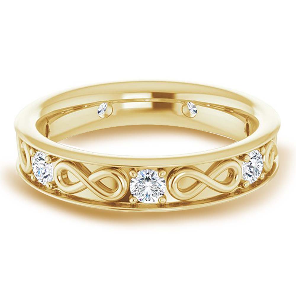 0.70 Carat Round Diamond Infinity Band Men's Wedding Ring - Perfect for Engagement, Anniversary & Gift Giving