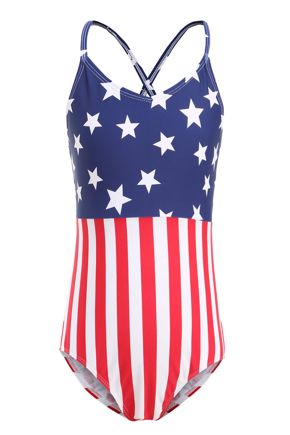 Girls One Piece Swimsuits - Striped Rainbow Bathing Suit for Kids | Perfect for Beach, Pool & Summer Vacation