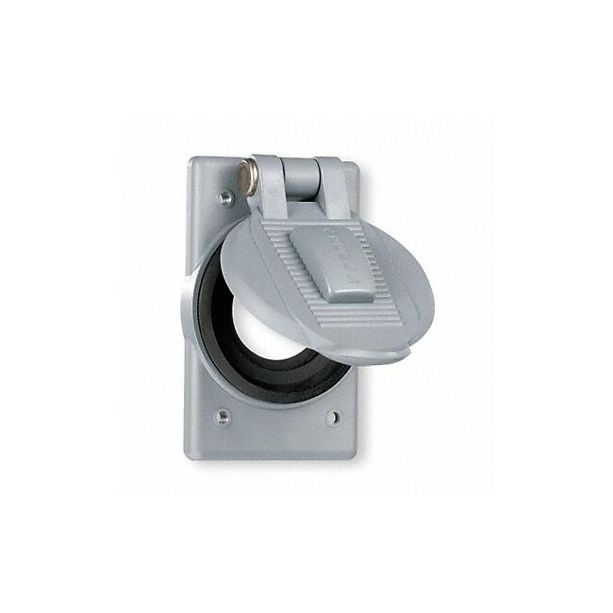 Hubbell HBL9420 Weatherproof Cover 2.093IN Cast Aluminum, Outdoor Electrical Box Enclosure for Wet Locations & Industrial Use
