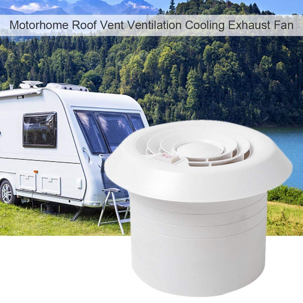 12V RV Roof Ventilation Fan - ABS Ceiling Exhaust Fan for Motorhome, Yacht, Boat & Trailer - Powerful Cooling Vent System for Marine & RV Use - Perfect for Summer Travel & Outdoor Adventures