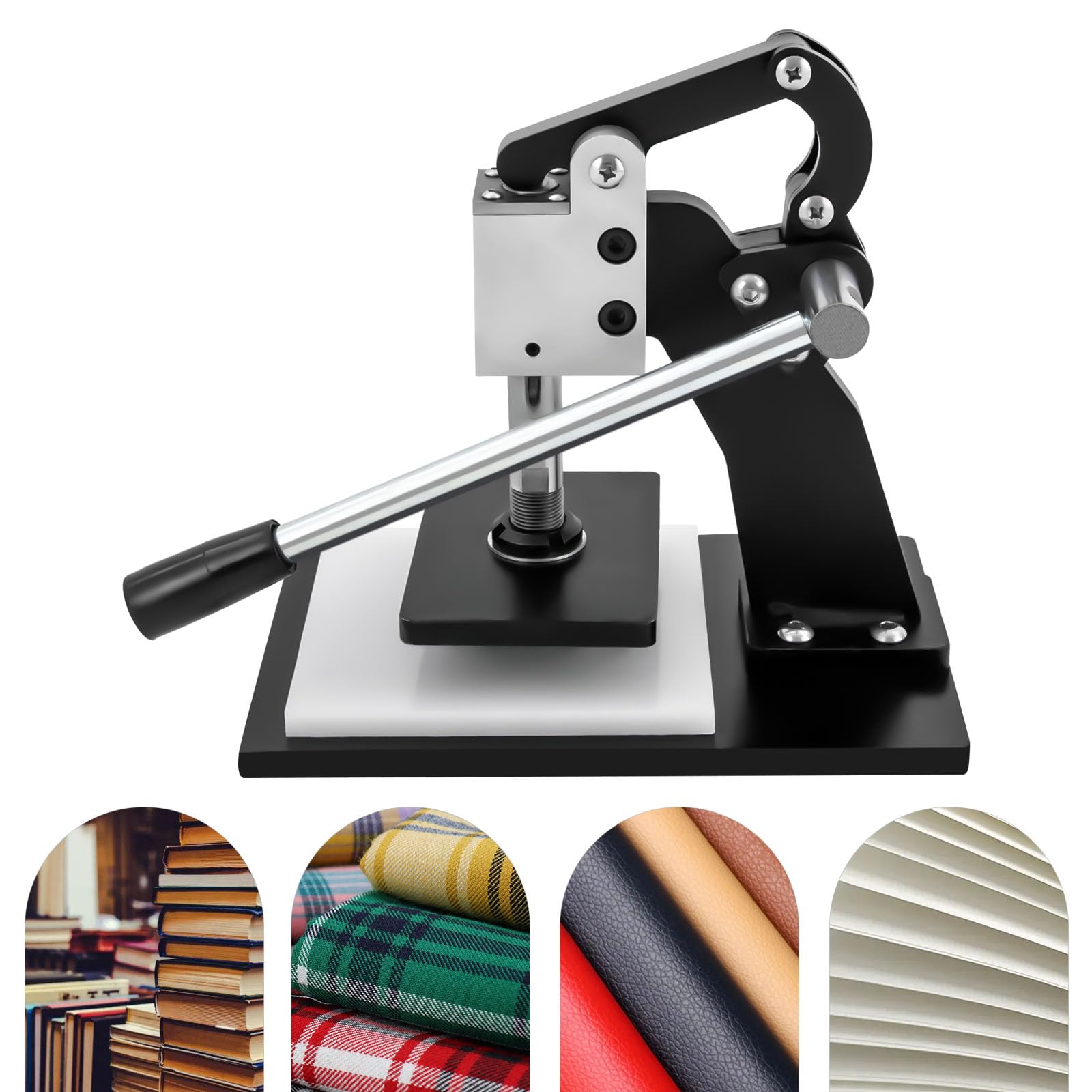 Professional Manual Leather Mold Knife Hot Stamping Press Machine - DIY Leather Stamping Die Cutter for Leather, Fabric, Silicone, Rubber, Book & Paper - Perfect for Leather Crafting, Bookbinding & DIY Projects