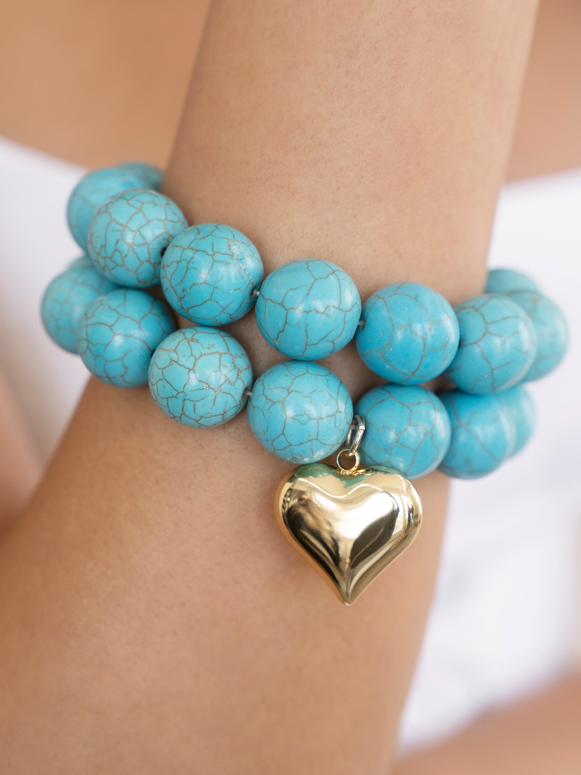 Luck and Love Turquoise Bracelet Set for Women - Handmade Boho Chic Jewelry Gift for Birthday, Anniversary & Friendship - Perfect for Everyday Wear & Special Occasions