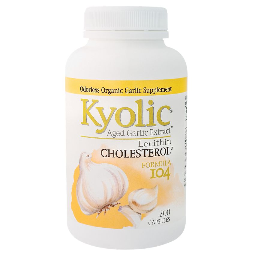 Kyolic Formula 104 Garlic Supplement - 200 Capsules for Immune Support & Heart Health - Daily Wellness & Cardiovascular Support Supplement