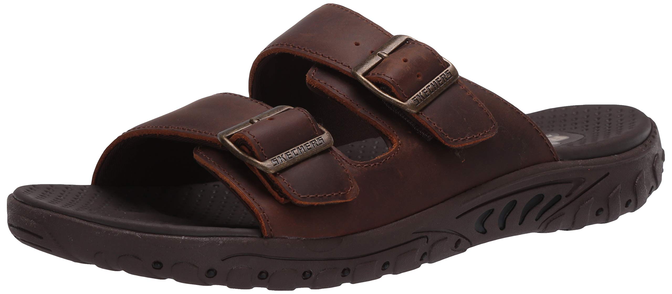 Skechers Men's Reggae Sander Sandal - Comfortable Slip-On Casual Shoes for Walking & Beach | Lightweight & Cushioned Footbed | Perfect for Summer, Travel & Outdoor Activities