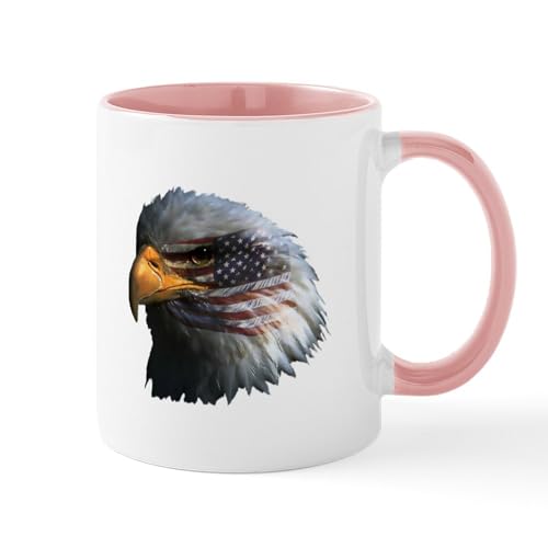 White/Pink Inside - American Eagle Mug