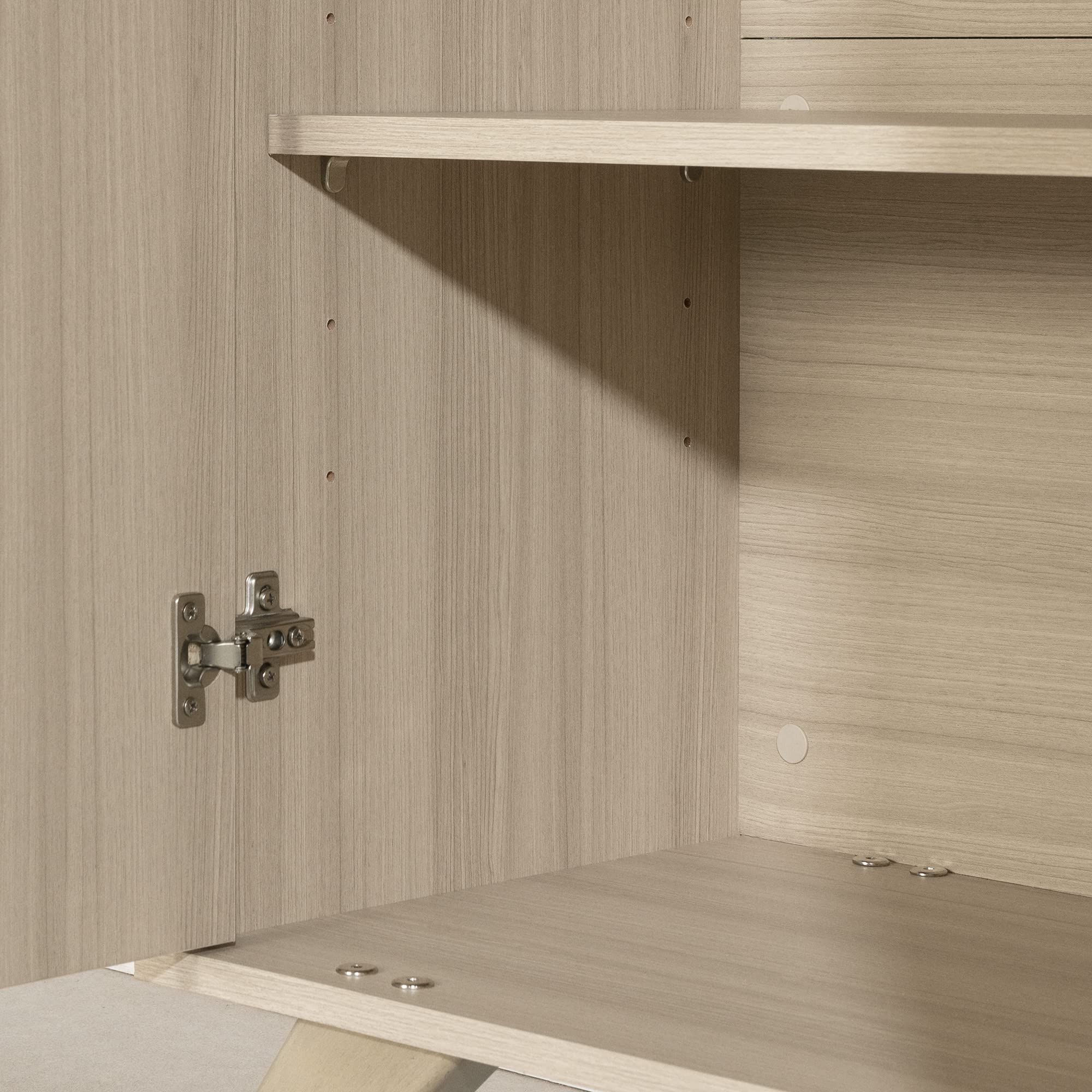 South Shore Sweedi Storage Unit, Soft Elm - Modern Wooden Cabinet for Bedroom, Living Room & Office Organization