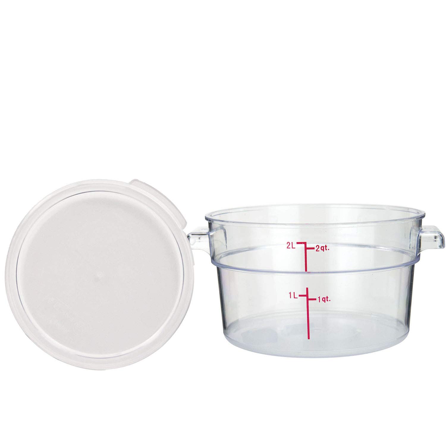 Tiger Chef 2 Quart Clear Polycarbonate Food Storage Containers with Lids - Commercial Grade, BPA Free, Airtight Kitchen Organizers for Meal Prep, Leftovers & Pantry Storage