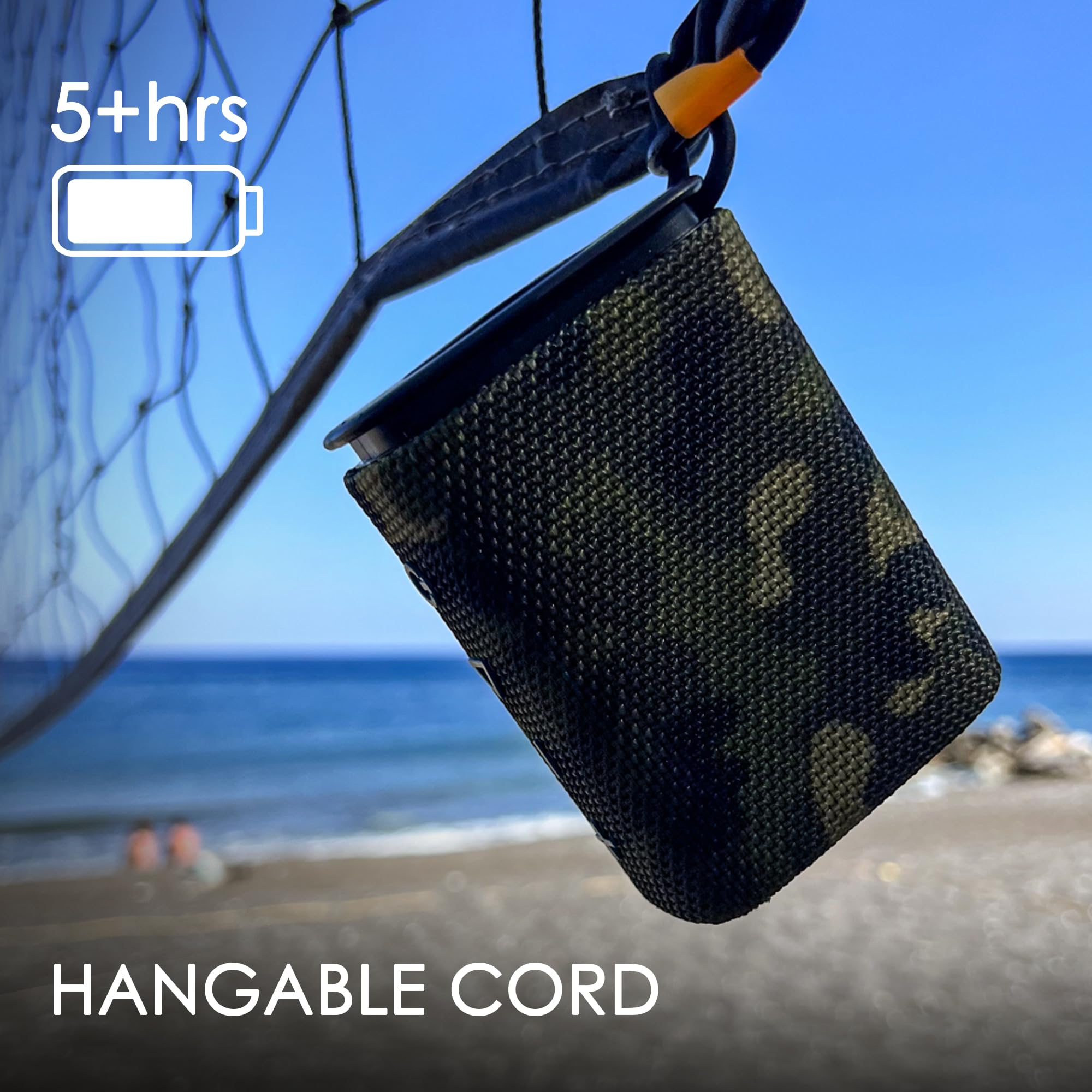 Boompods Beachboom Waterproof Bluetooth Speaker - Eco-Friendly Portable Wireless Speaker with Selfie Button, 5-Hour Battery & IPX7 Waterproof Rating, Perfect for Shower, Travel, Beach & Outdoor Adventures, Pink