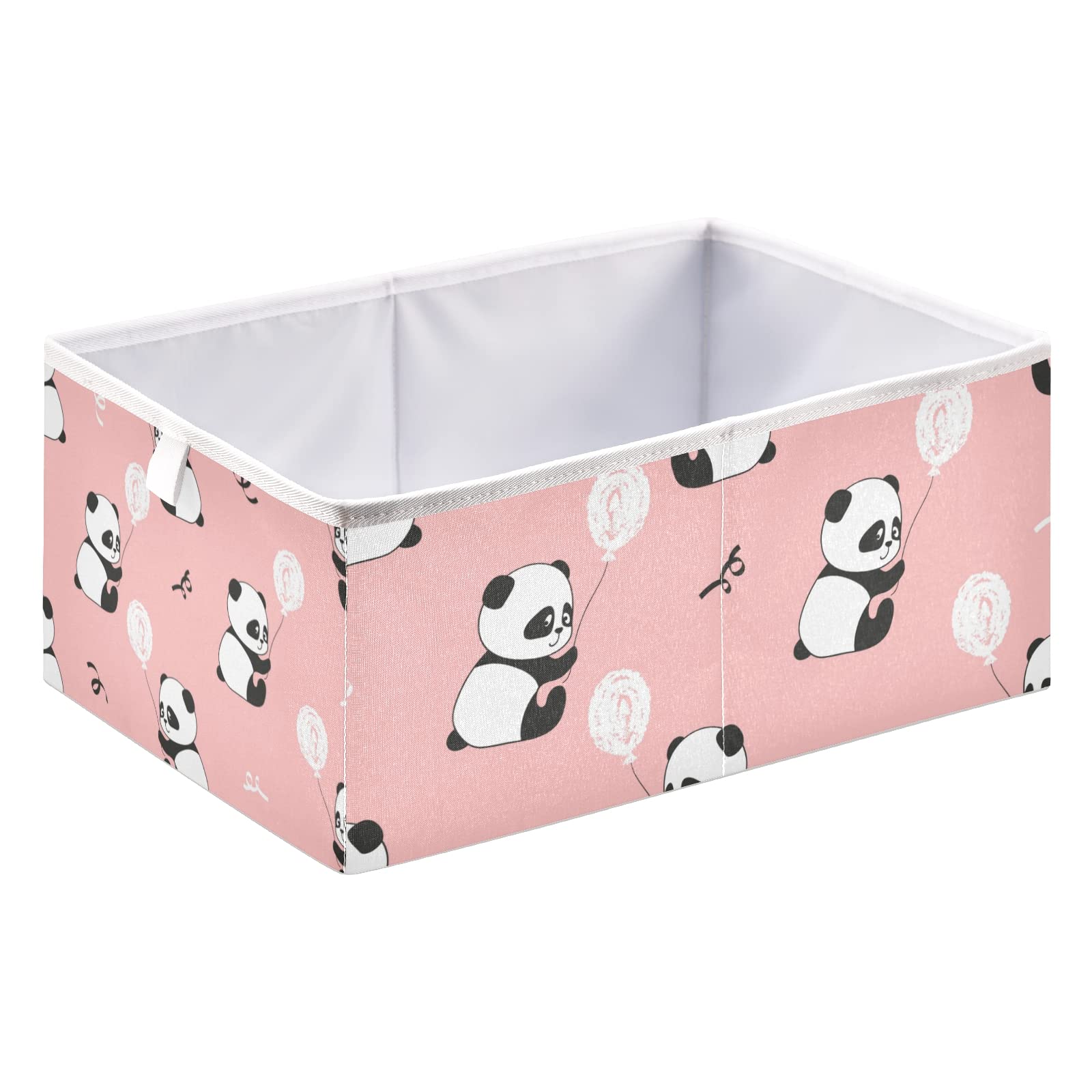 Cute Panda Storage Basket - Collapsible Rectangular Bin for Toys, Towels & Organizing | Perfect for Living Room, Office & Nursery Storage