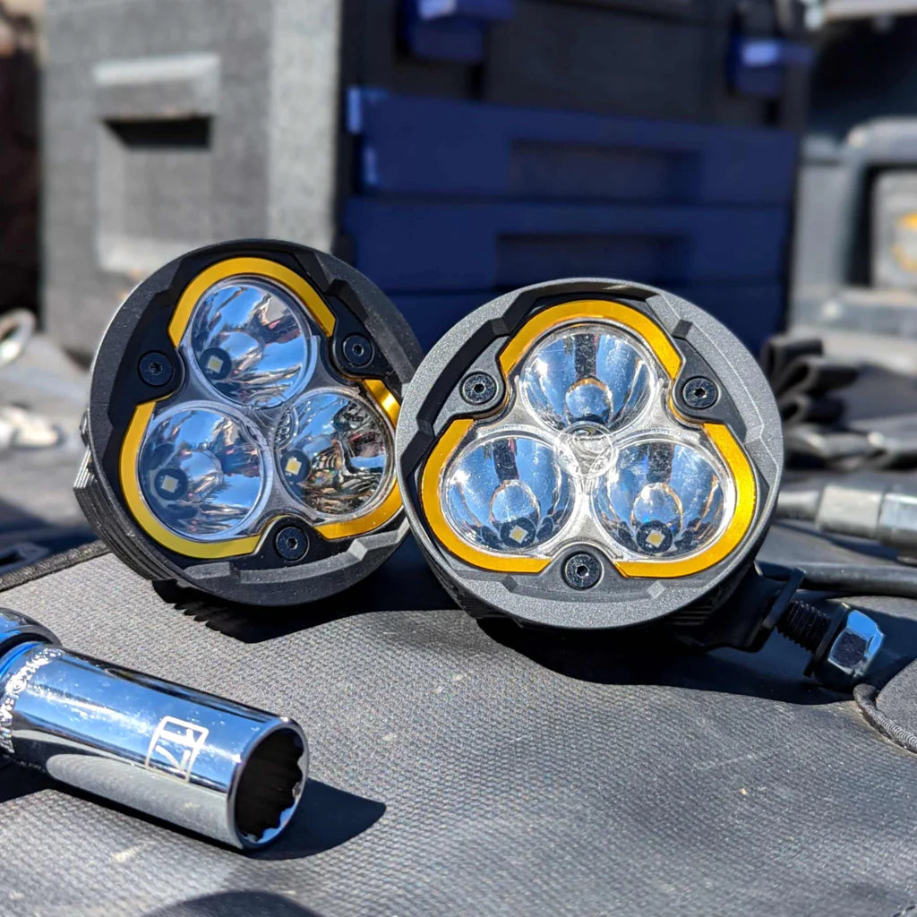 Universal Round Shrouds for FLEX ERA® 3 Lights - Pair | Compatible with FLEX ERA 3 LED Light Bars | Perfect for Off-Road, Motorcycle & ATV Lighting Upgrades