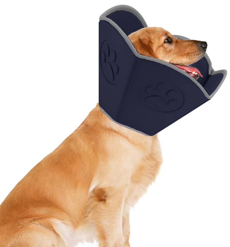 Soft Pet Recovery Cone Collar for Dogs & Cats - Post-Surgery Protective E-Collar for Small, Medium & Large Pets - Comfortable Alternative to Plastic Cones for Wound Healing & Licking Prevention (Perfect for Spay/Neuter Recovery & Hot Spot Protection)