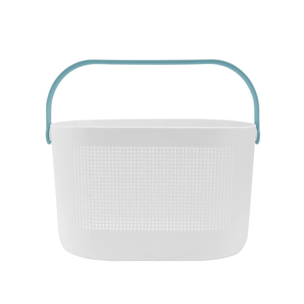 Cabilock 1-Piece Plastic Shower Storage Basket - Hollow-Out Bathroom Organizer with Handle for Shampoo, Soap & Toiletries - Perfect for Bathroom, Kitchen & Dorm Organization
