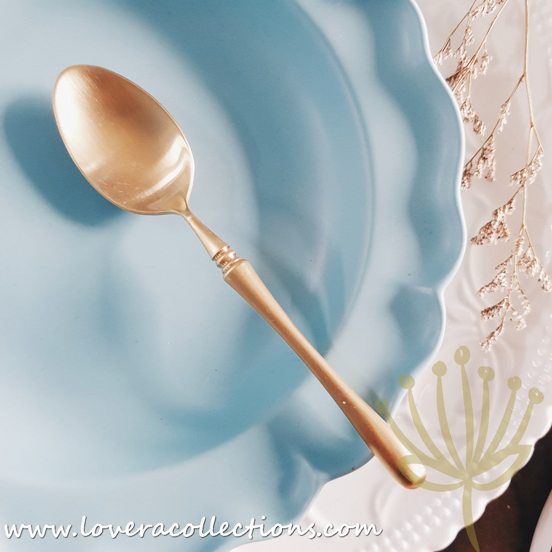 **70% Off Parisienne Matte Gold Stainless Steel SS304 Main Spoon - Elegant Dining & Kitchen Utensil for Restaurants, Weddings & Home Entertaining**
