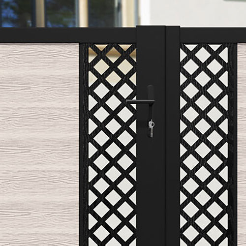 Classic Hive Straight Top Driveway Gate - Mid Stone Finish with Middle & End Screen | Durable & Stylish Entryway Solution for Homes, Farms & Commercial Properties