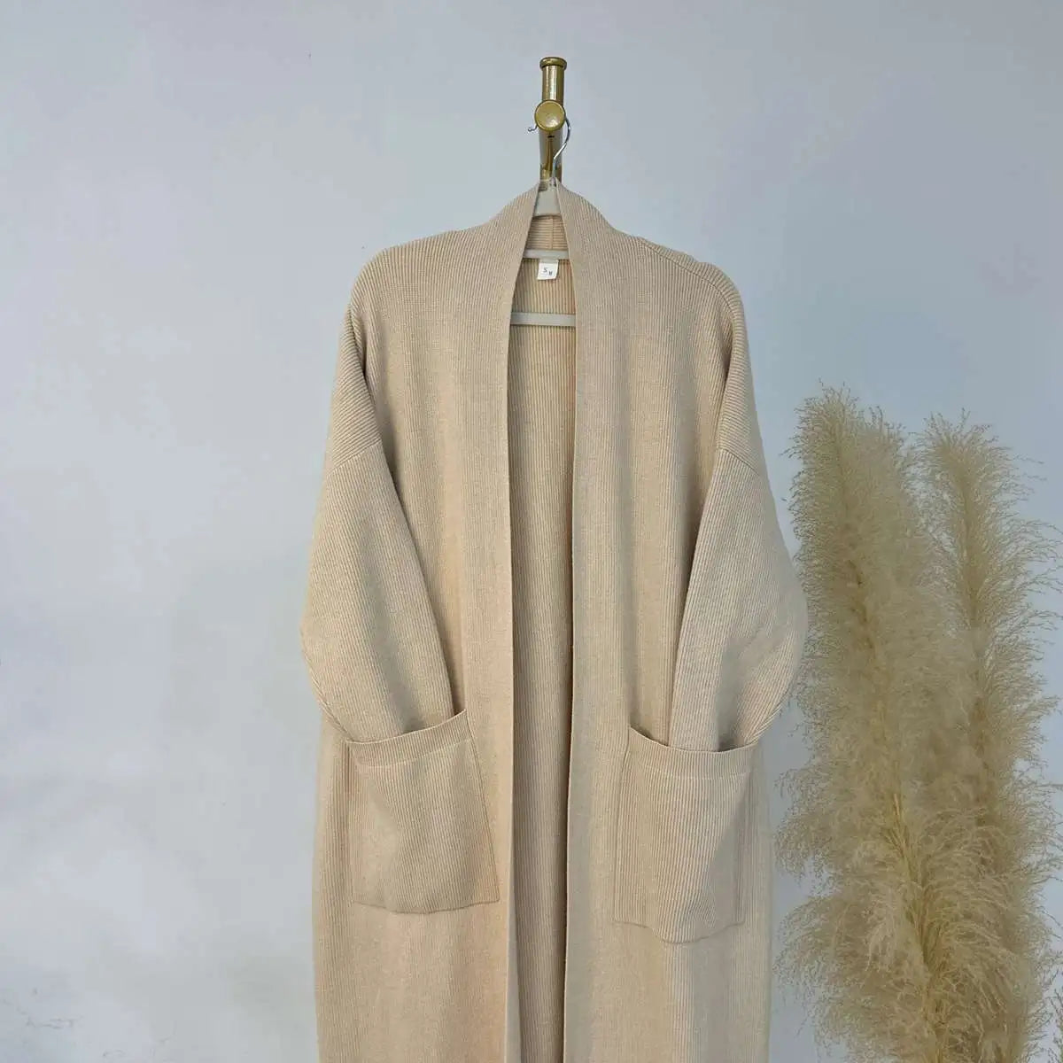 Warm Winter Thick Knitted Abaya Coat with Inner Vest - Modest Islamic Dress for Women | Perfect for Prayer, Holidays & Cold Weather