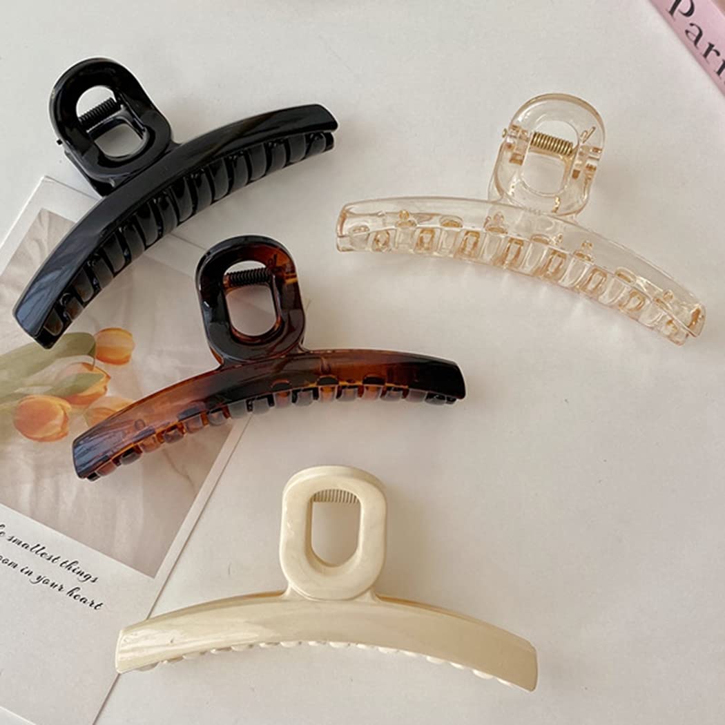 Licogel Large Hair Claw Clips for Women - 4PCS Non-Slip Smooth Hair Barrettes, Jaw Clips for Girls, Ladies & Adults - Perfect for Spring Hairstyles, Work, Parties & Everyday Use