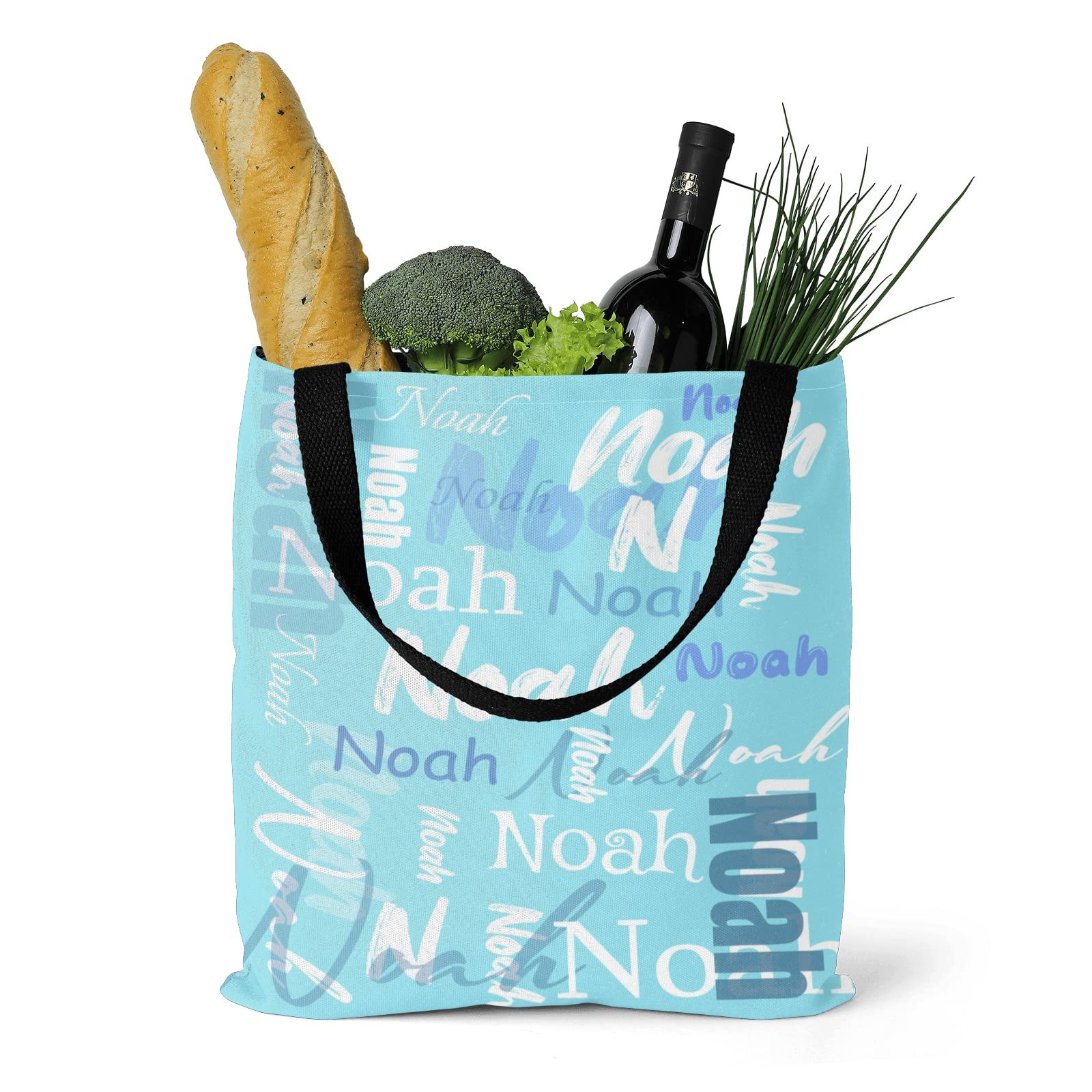 Custom Personalized Tote Bags for Women - Monogrammed Name Tote Bag Gift for Birthday, Christmas, Valentines Day - Perfect for Shopping, Beach, Work & Travel