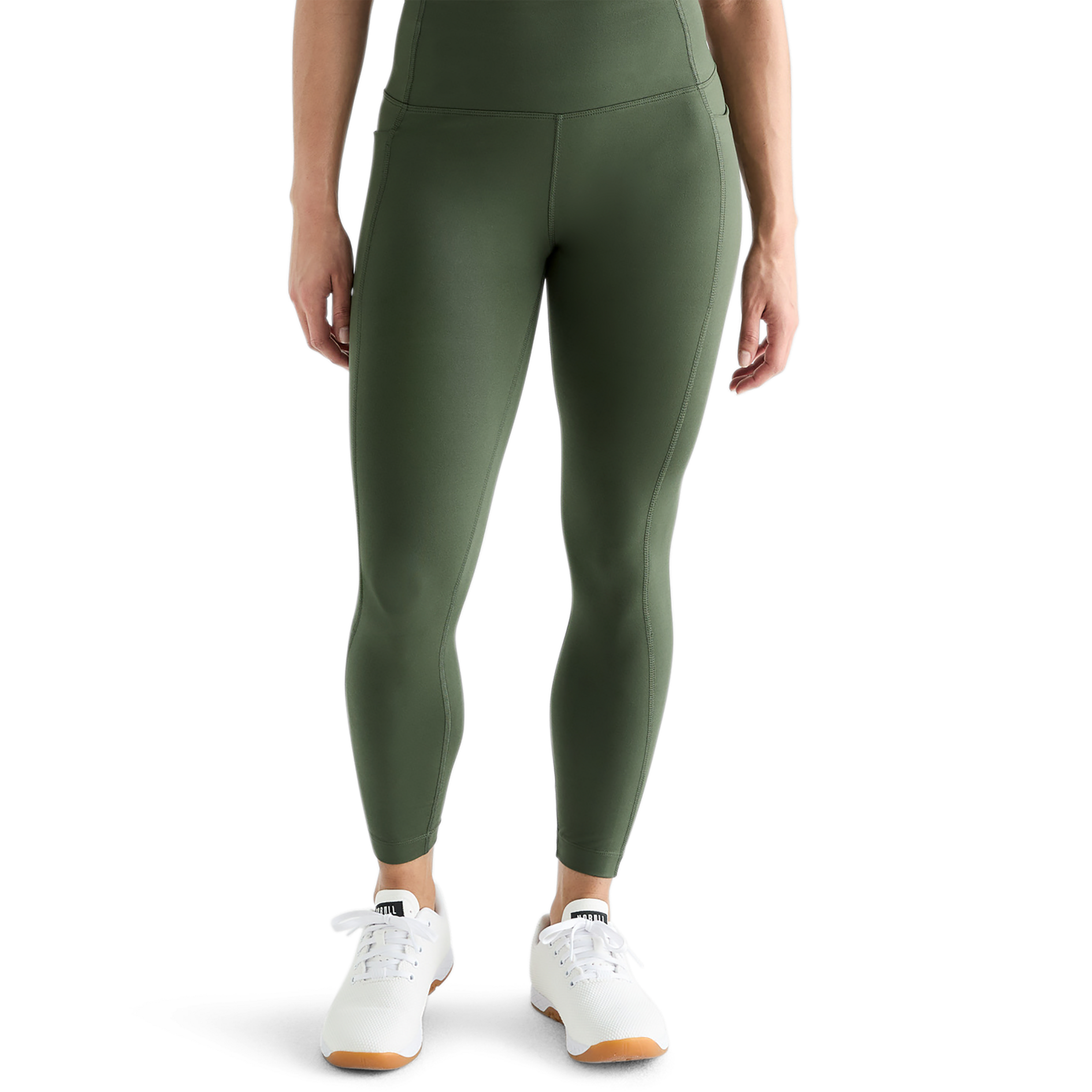 Women's High-Rise Matte Pocket Leggings - 25 Inch Length for Yoga, Workout & Everyday Wear