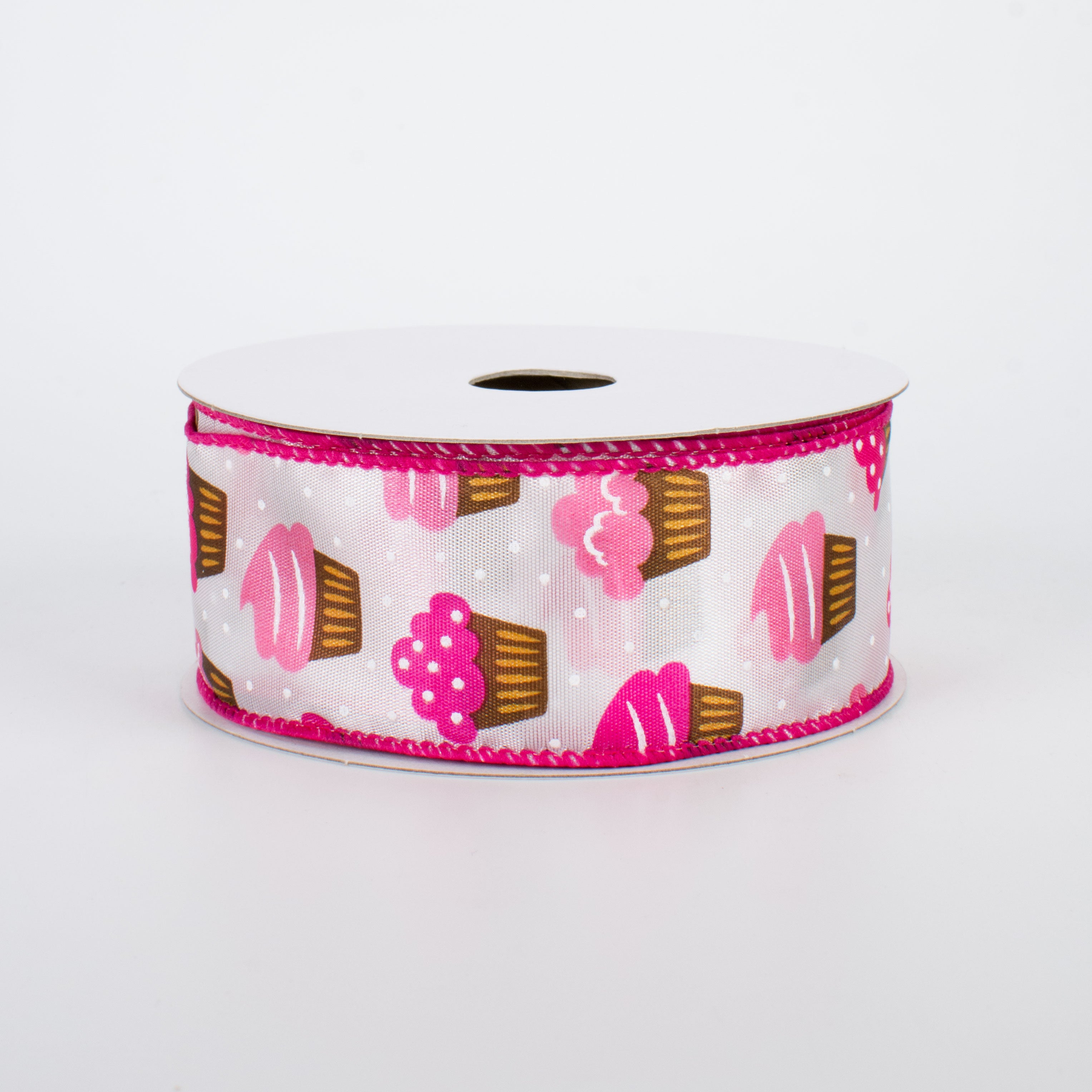 1.5 Inch Cupcake Ribbon - Hot Pink Grosgrain Ribbon (10 Yards) for Cake Decorating, Gift Wrapping, Party Favors & DIY Crafts
