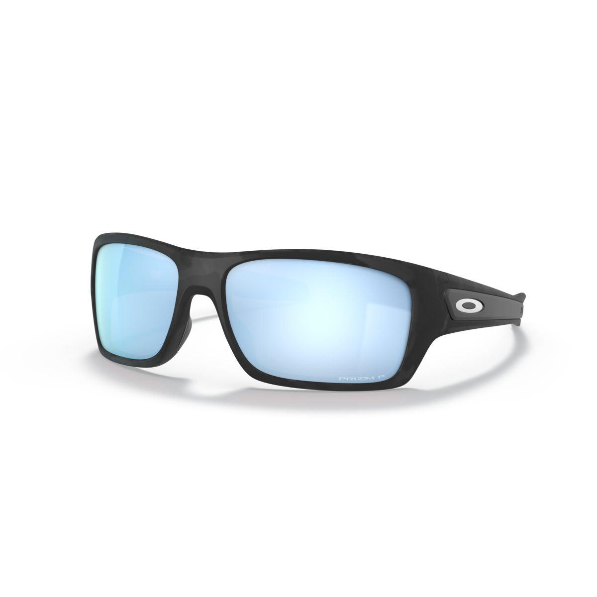 Oakley Turbine Matte Black Camo Sunglasses with Prizm Deep Water Polarized Lenses - Sporty Style for Running, Cycling & Outdoor Activities (Model 0OO9263 926364)