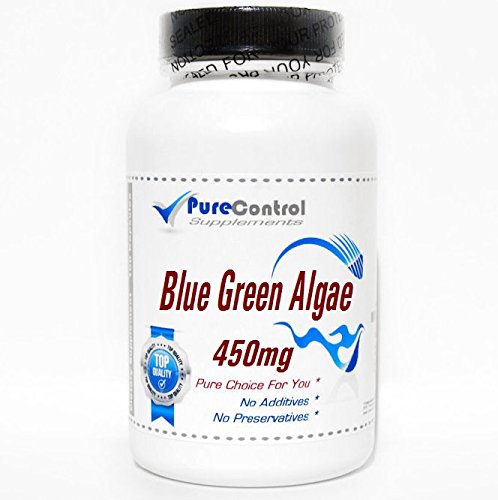Pure Blue Green Algae 450mg - 90 Capsules | Premium Spirulina Supplement by PureControl | Supports Immune System, Energy & Detox | Vegan & Non-GMO | Great for Daily Wellness & Athletic Performance