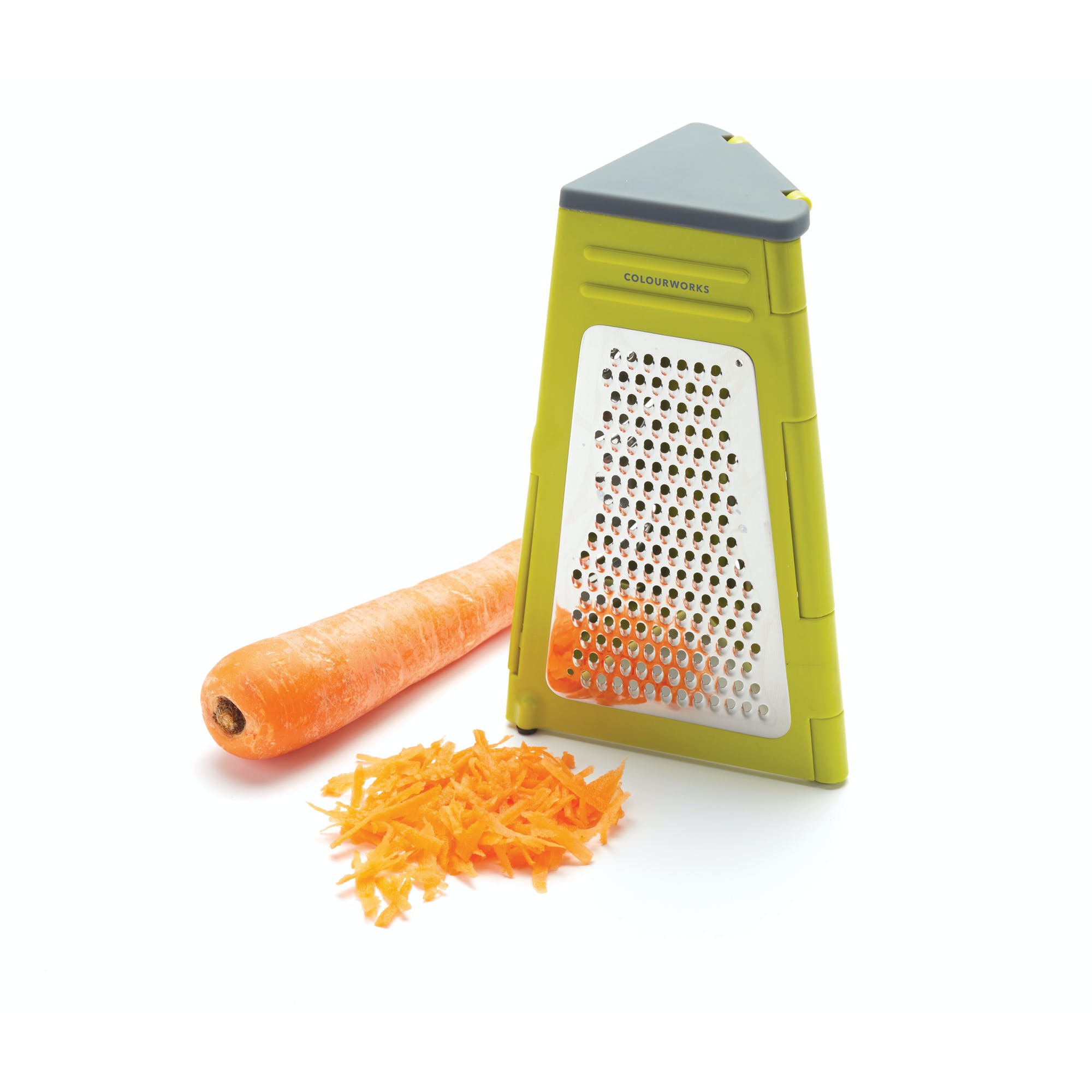 Colourworks 4-in-1 Stainless Steel Triangle Box Grater - Perfect for Cheese, Vegetables, Zesting & More - Ideal for Kitchen, Camping & Food Prep