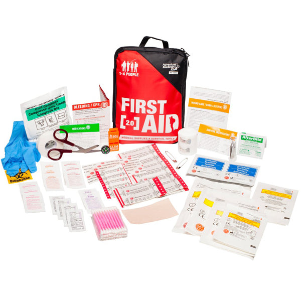 Adventure First Aid Kit 2.0 - Compact & Complete Emergency Medical Supplies for Outdoor Camping, Hiking, Travel - Essential Survival Gear for Backpacking, Road Trips, and Emergency Preparedness