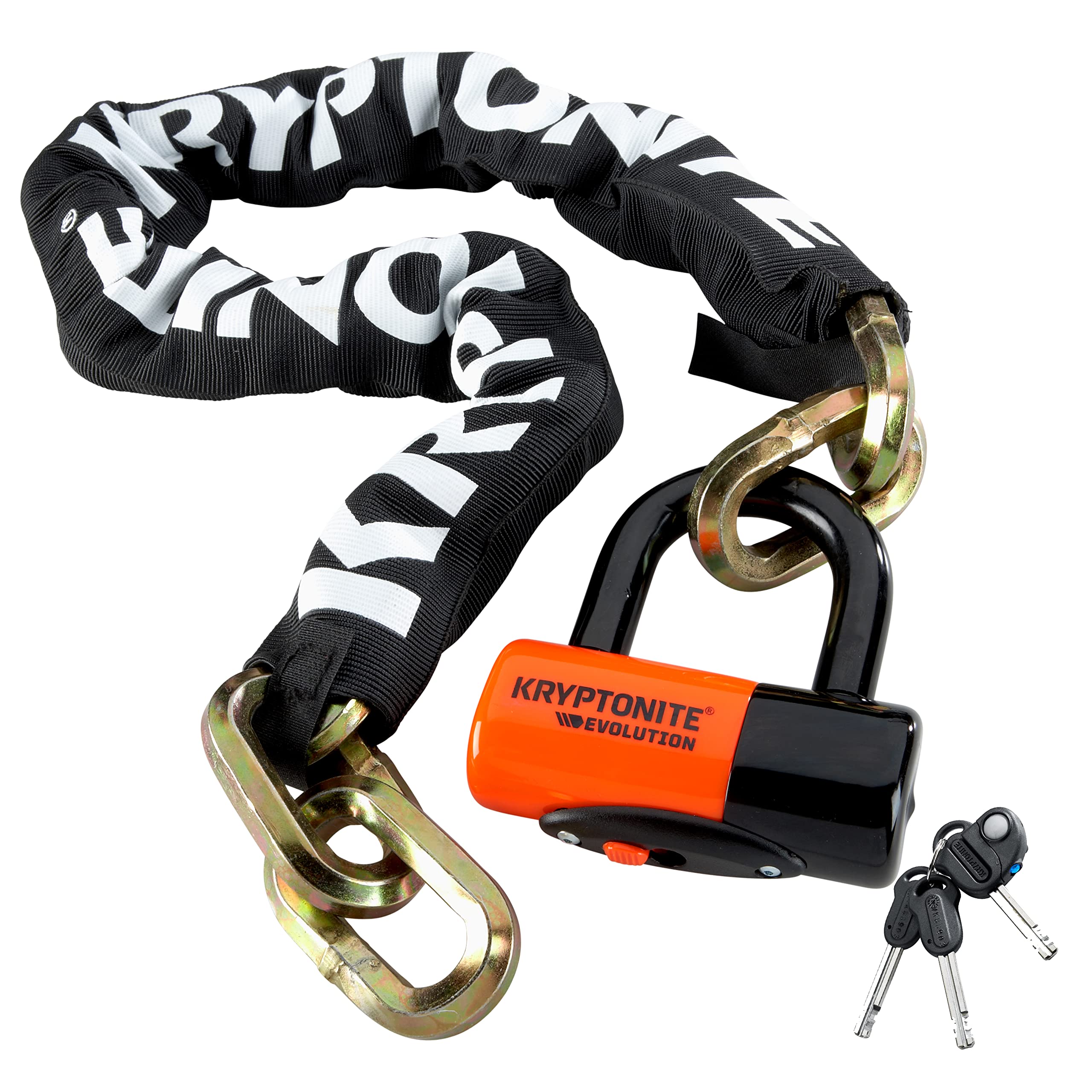 Kryptonite New York 1210 Heavy Duty Bike Chain Lock with 7ft KryptoFlex Security Cable - Ultimate Bicycle Theft Protection for Urban Commuters & Outdoor Cycling