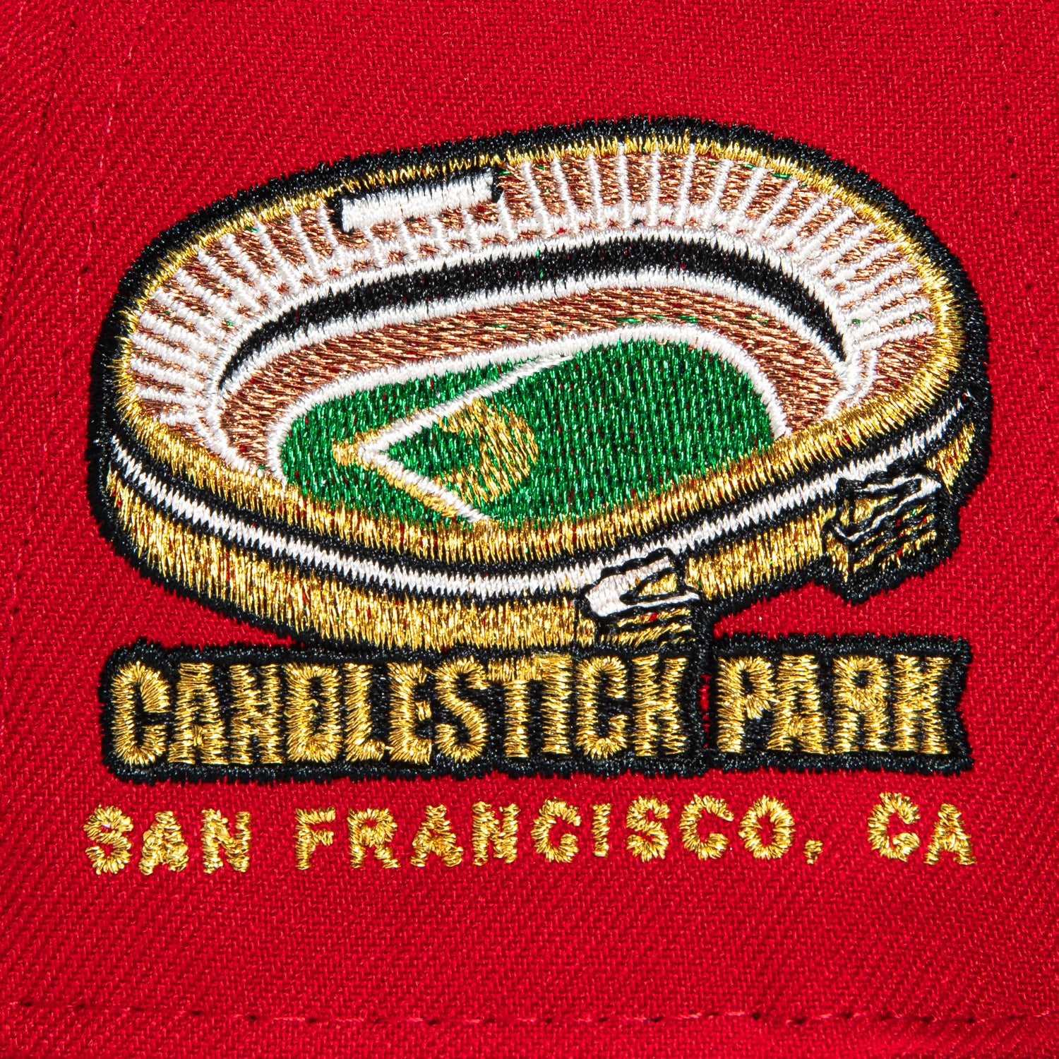 New Era 59Fifty San Francisco Giants Candlestick Park Patch Snapback Hat - Red & Black Baseball Cap for Men & Women - Perfect for Games, Fan Gear & Streetwear Fashion