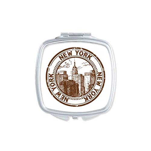 DIYthinker Portable Double-Sided Makeup Mirror - Compact Pocket-Sized Travel Mirror with Classic New York City Design - Perfect for Home, Travel, and On-the-Go Touch Ups