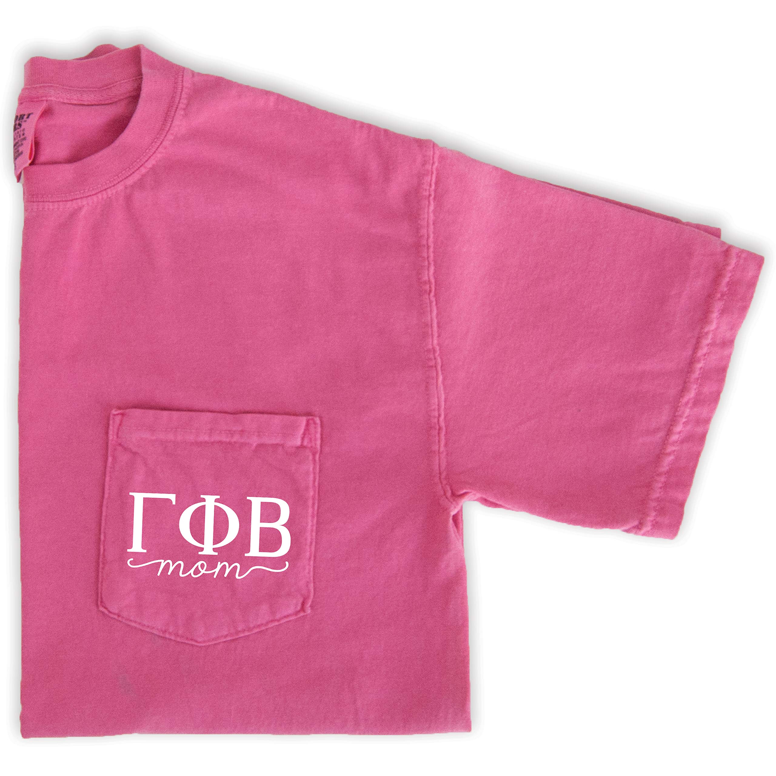 Gamma Phi Beta Sorority Mom T-Shirt - Comfort Colors Pocket Tee for Greek Life, College Events & Sisterhood Bonding
