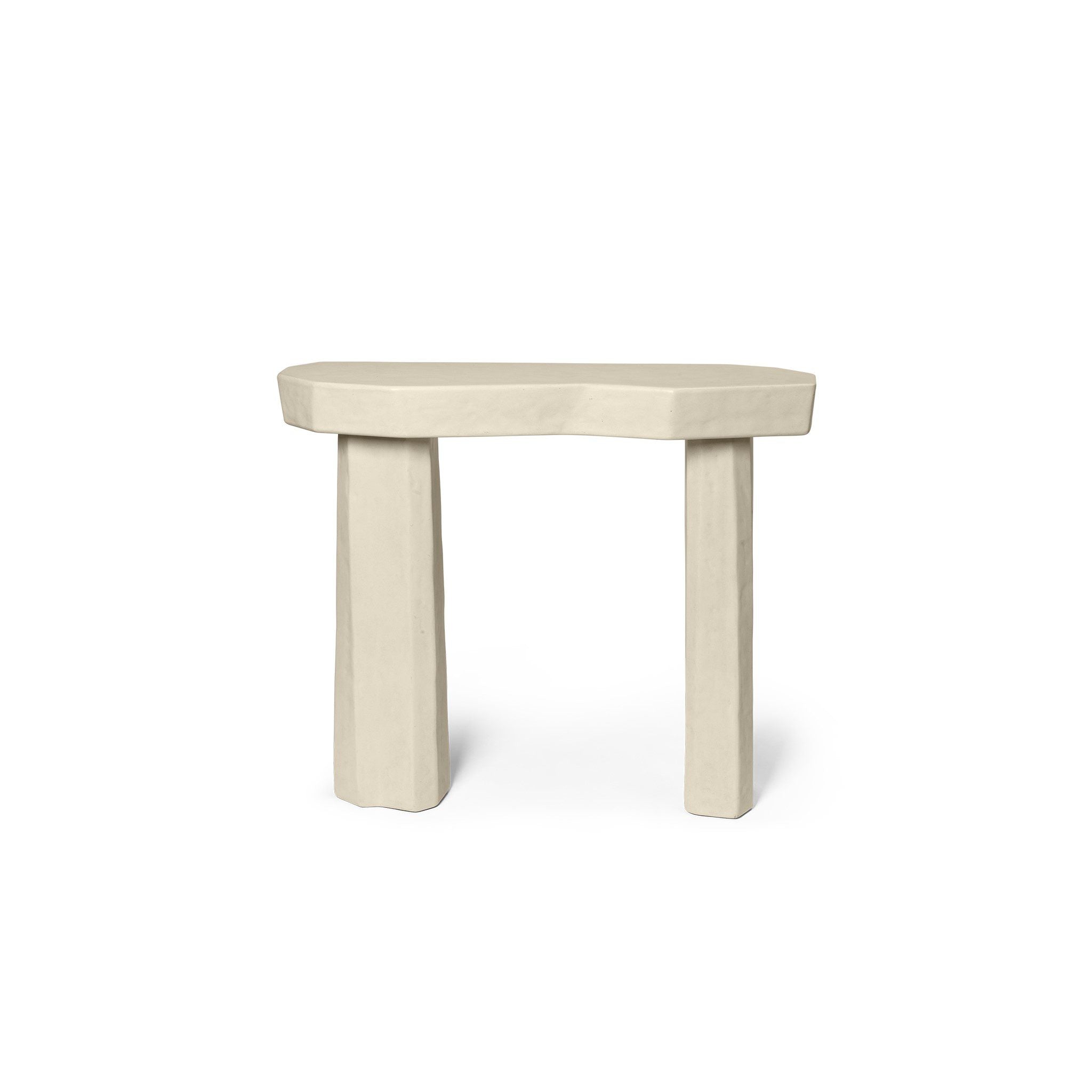 FERM LIVING Staffa Console Table - Ivory White Modern Entryway Table for Hallway, Living Room & Office Decor