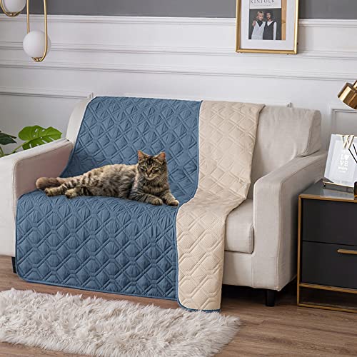 **Waterproof Dog Bed Cover - Non-Slip Sofa Protector for Pets, Large 102x82 Inch, Blue Grey - Ideal for Incontinence, Chewing, and Multi-Pet Households**