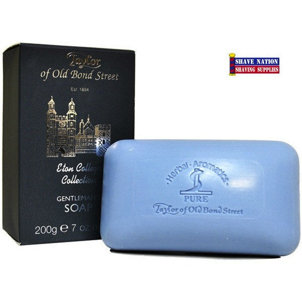 Taylor of Old Bond Street Eton College Luxury Bar Soap for Men - Classic English Grooming, Natural Ingredients, Long-Lasting Scent - Perfect for Daily Skincare, Shaving Prep & Gift Sets