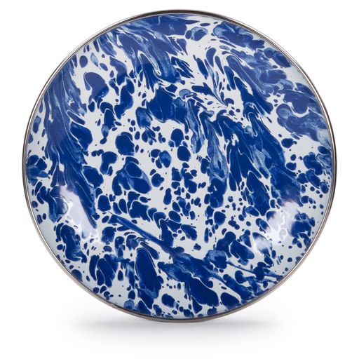 Elegant Cobalt Blue Swirl Appetizer Plates Set of 4 - Perfect for Party Serving, Wedding Gifts & Home Decor