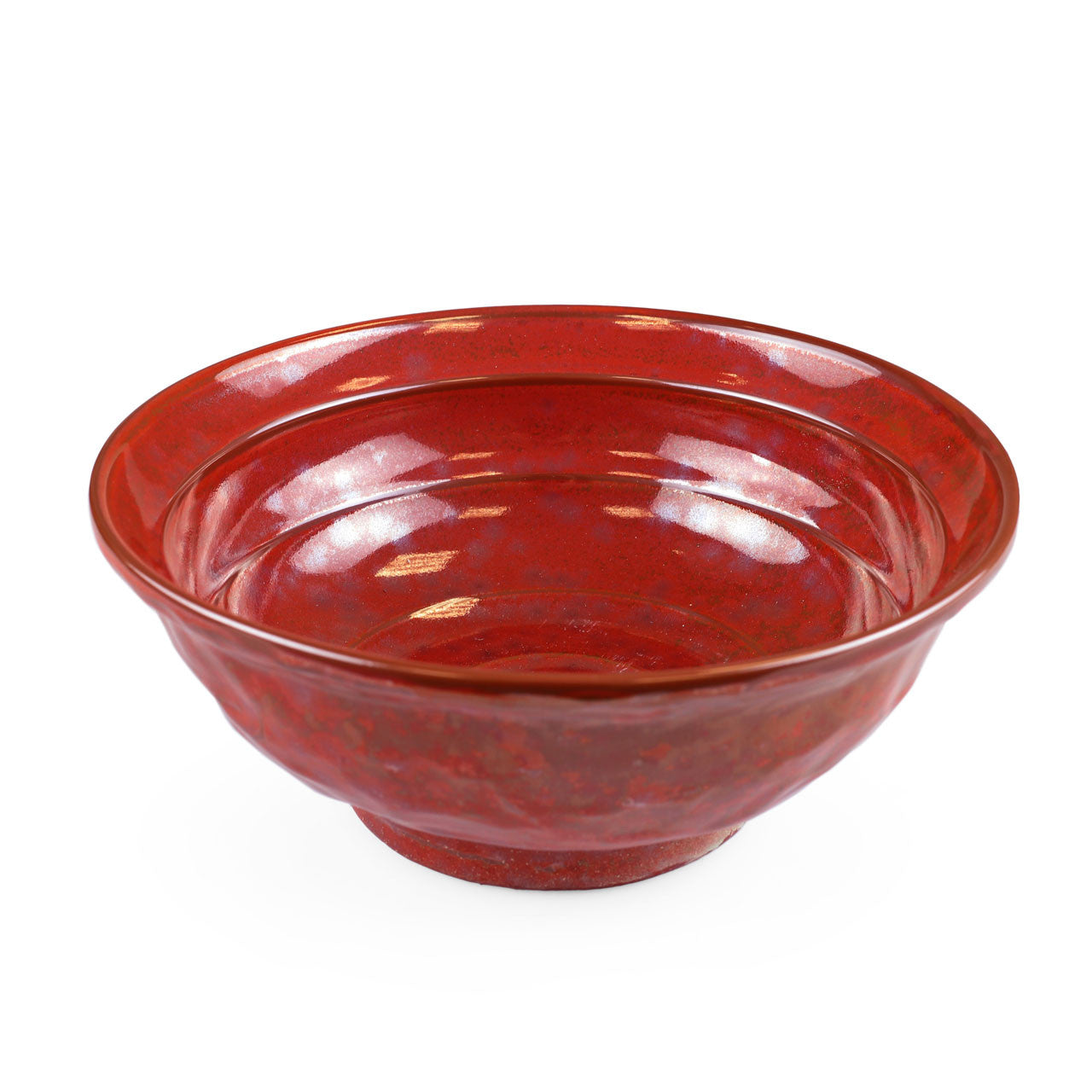 Premium Glossy Red Noodle Bowl - 33.8 fl oz (1 Liter) Large 8.19