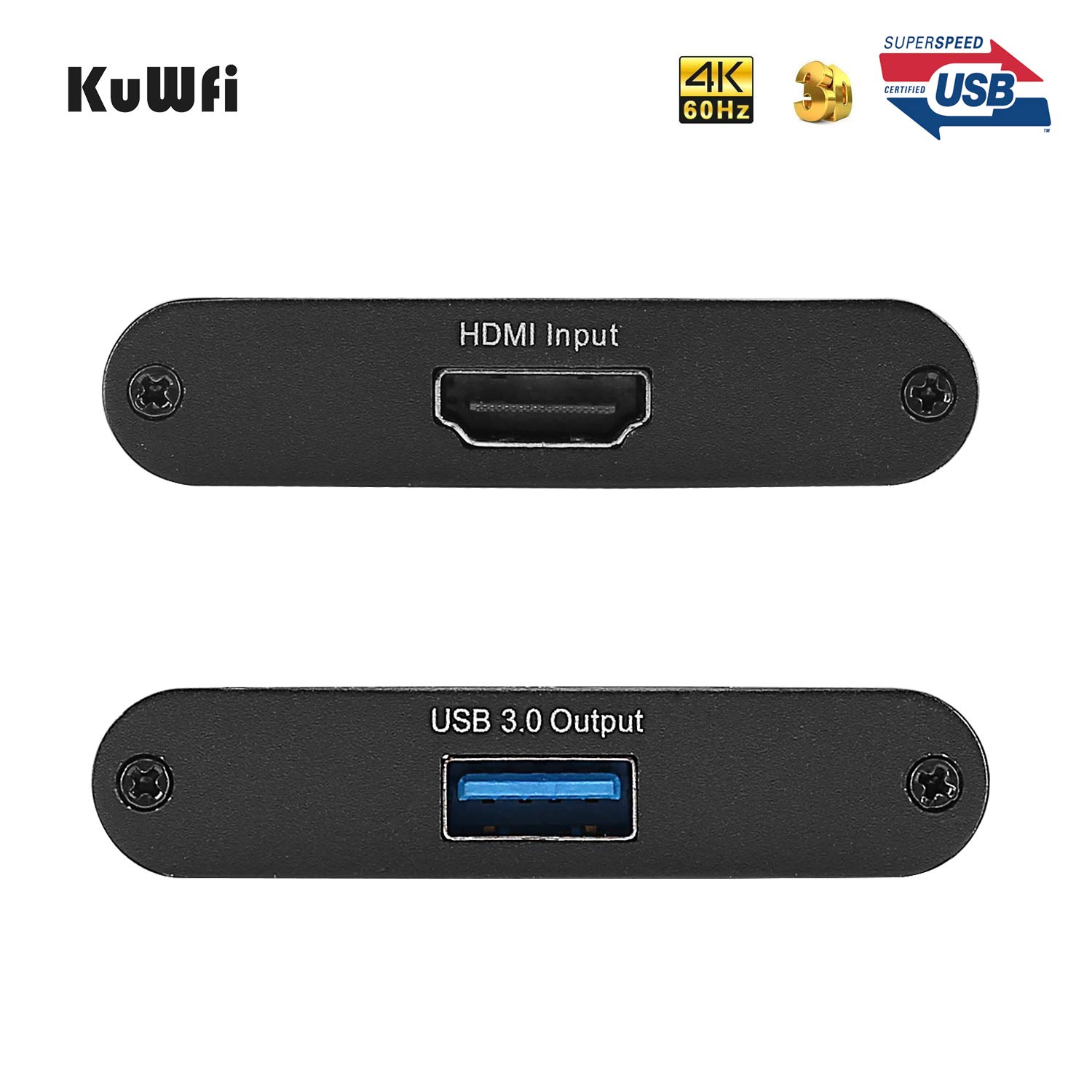 KuWFi HDMI to USB 3.0 Capture Card for PC Gaming - 1080P Video Audio Recorder for Live Streaming, Game Broadcast on PS4, Switch, Xbox & Laptop - Perfect for Twitch, YouTube & OBS Streaming