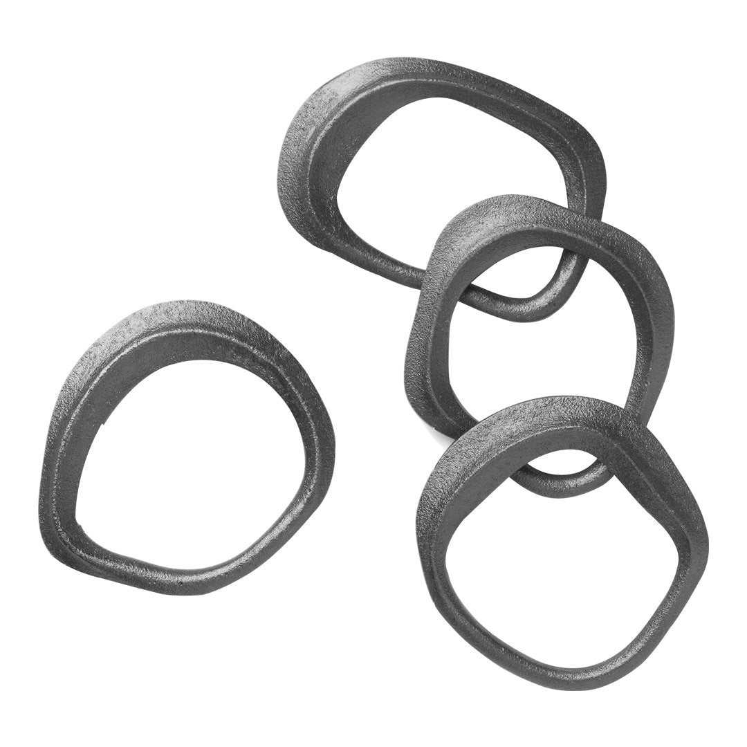 Elegant Flow Napkin Rings Set of 4 - Premium Tableware for Weddings, Dinner Parties & Holiday Decor